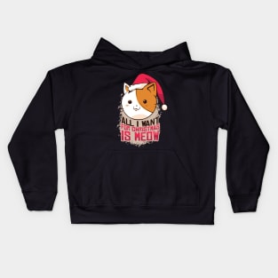 Meow Christmas Kids Hoodie